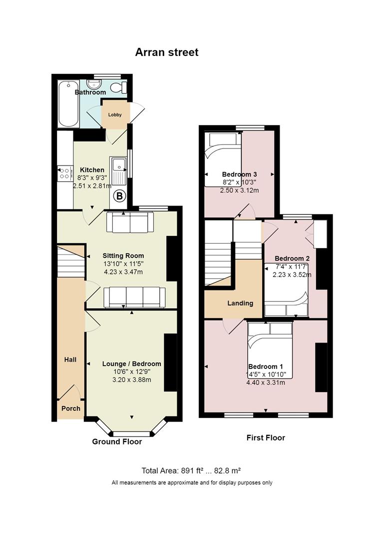 Floorplan for Arran Street, Roath